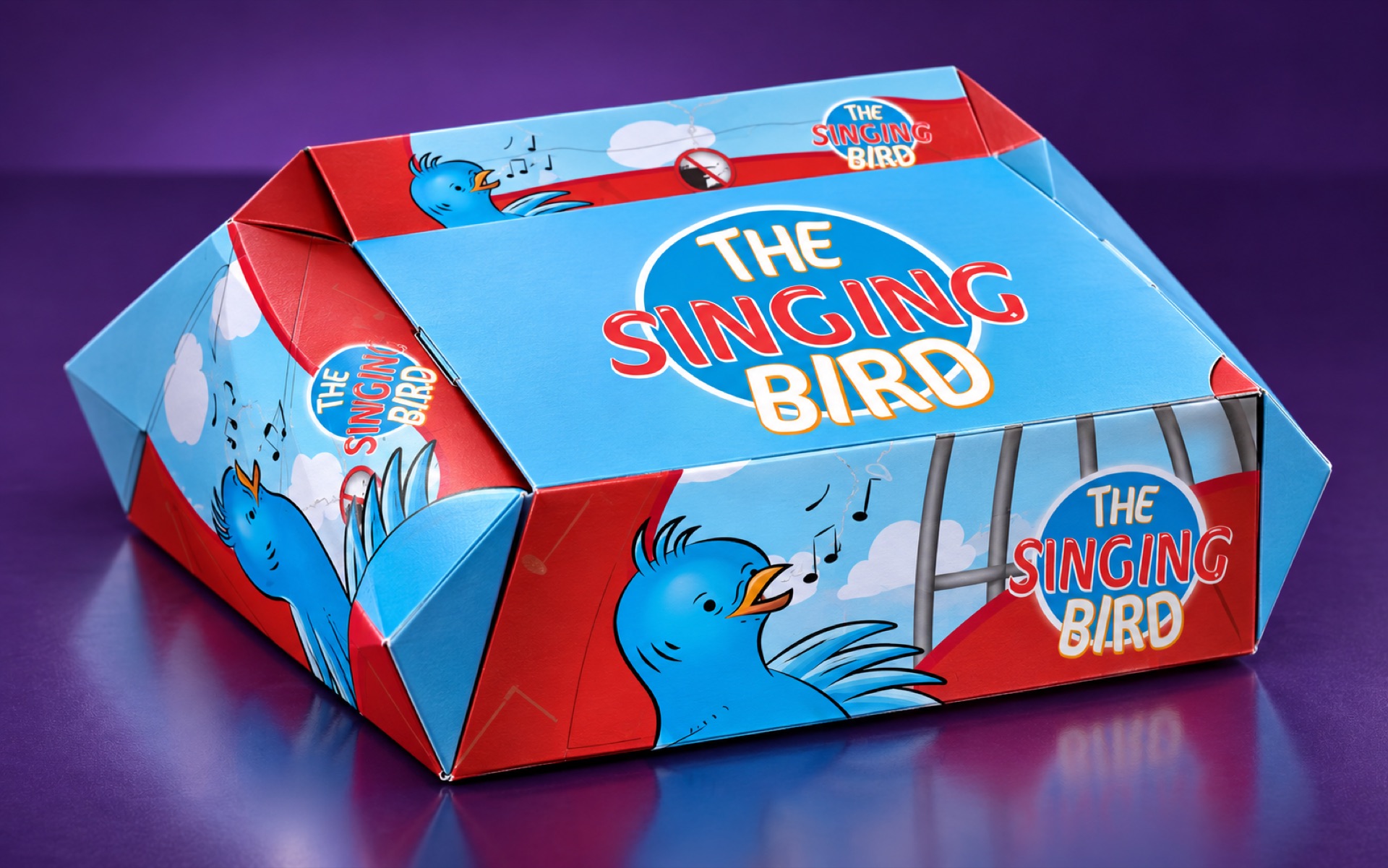 Gevouwen The Singing Bird packaging mock-up
